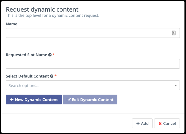 Create a new Dynamic Web Content request in a Mautic Campaign